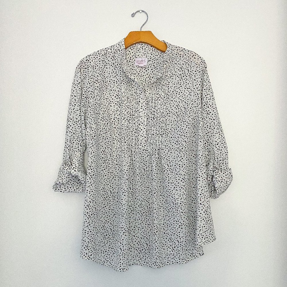 Ingrid and Isabel maternity Tie Back Pin tuck Blouse Size S